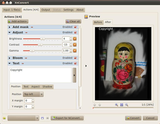 XnConvert Linux Screenshot 1