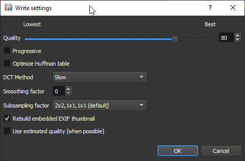 XnResize: Formats settings